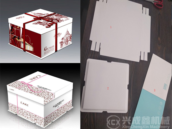 一條完整的蛋糕盒包裝生產(chǎn)線<div   id=